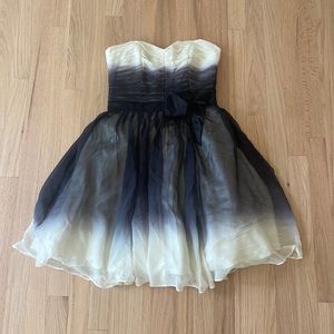 Betsey Johnson Ombré Chiffon Strapless Dress